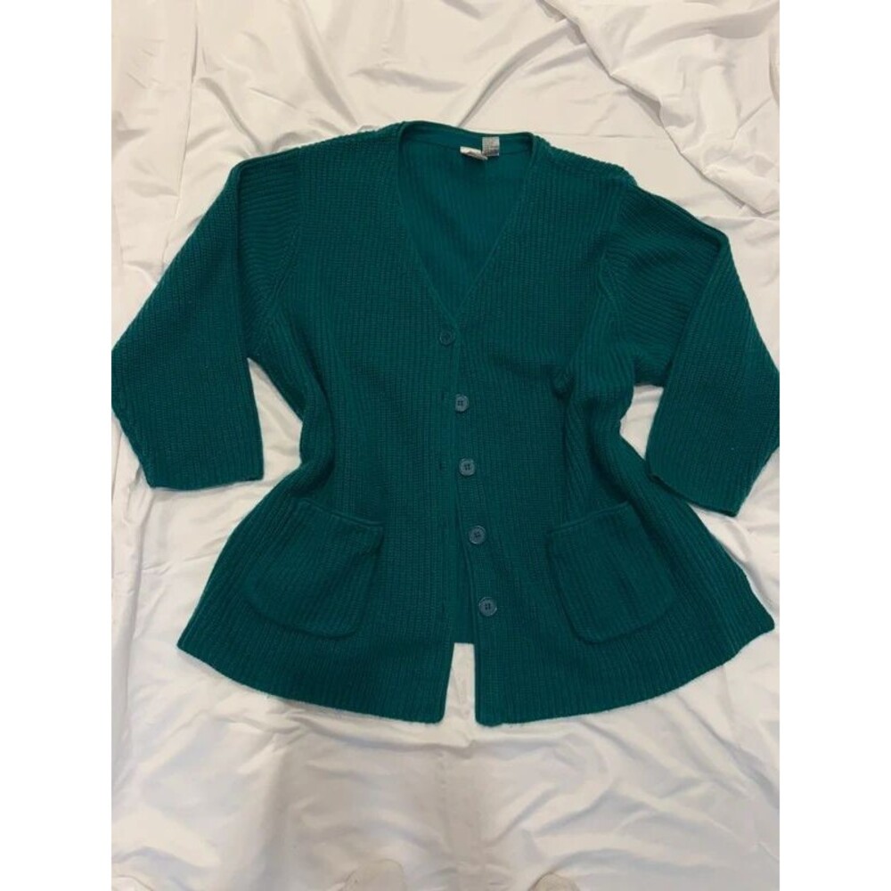 Roman’s Teal Knit Cardigan 3X